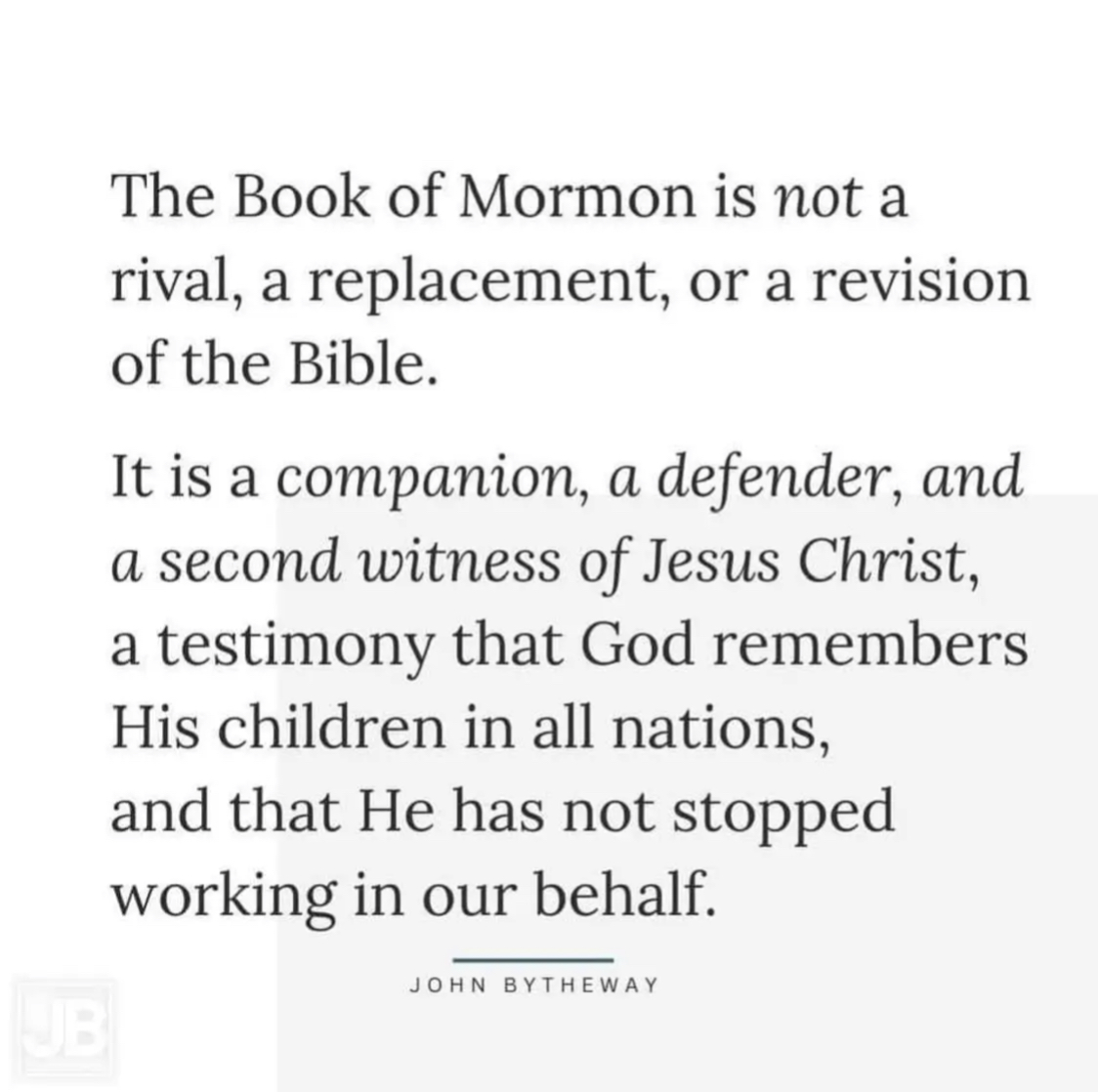 The Book of Mormon – John Bytheway