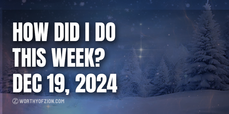 How did I do this week? December 19, 2024